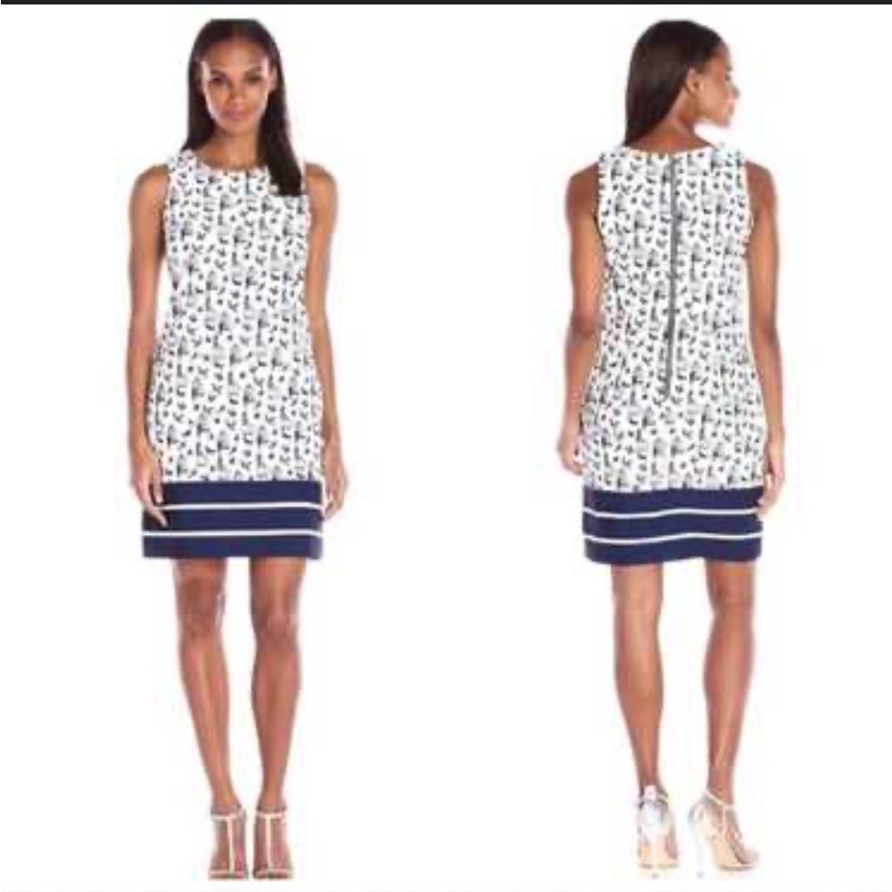Gabby & Skye Birdcage Print Shift Dress Sz 8 - Picture 10 of 10